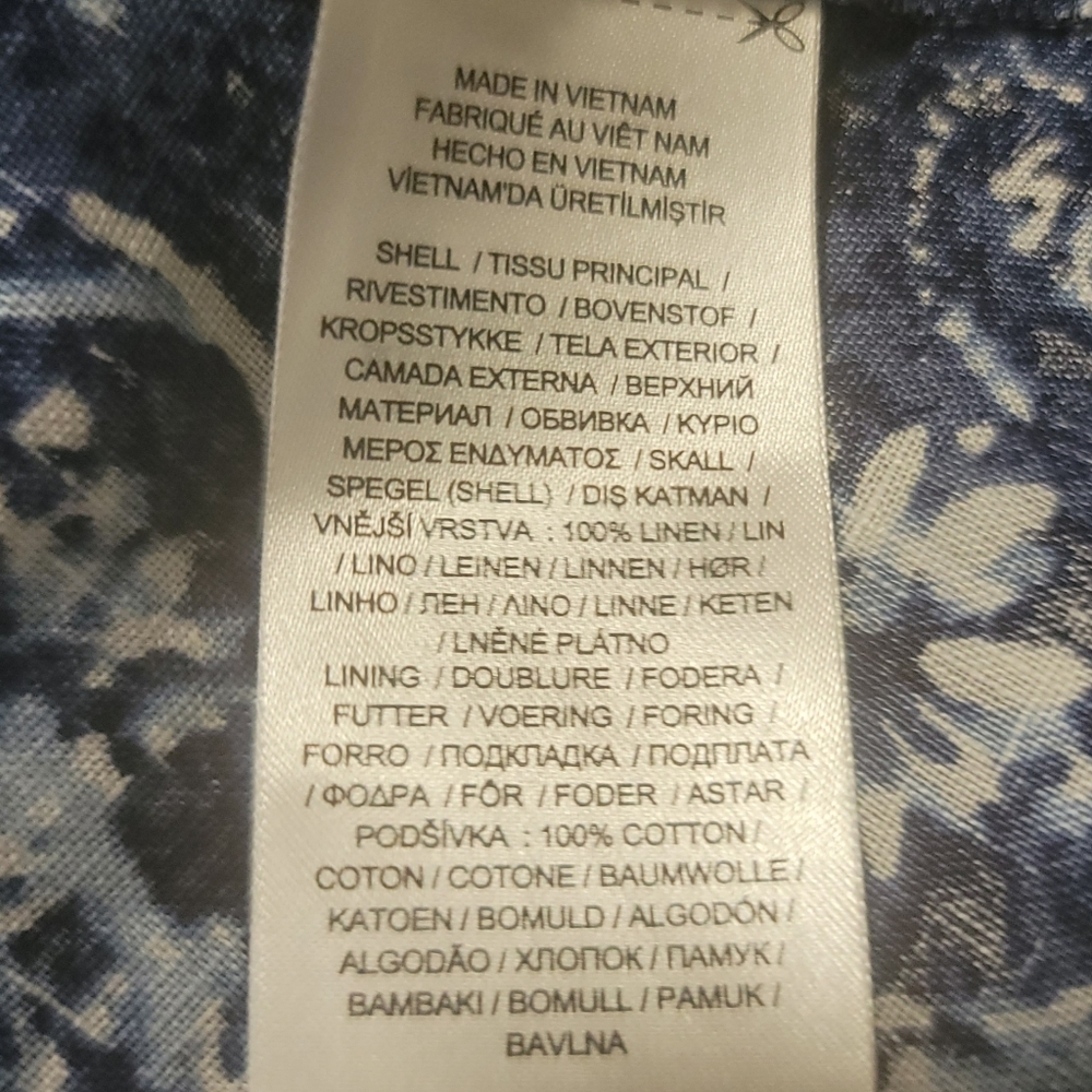 Lauren Ralph Lauren Patchwork Print Linen Sleeveless Dress - 16 - Like New - Picture 8 of 10